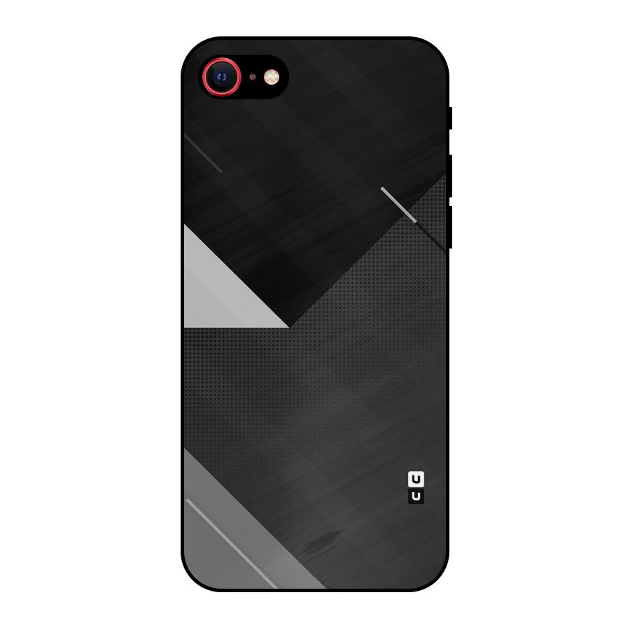 Slant Grey Metal Back Case for iPhone SE 2022