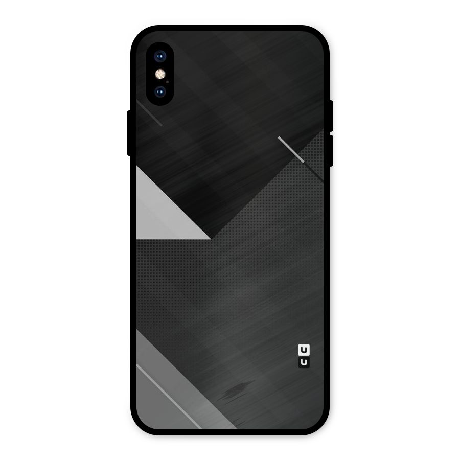 Slant Grey Metal Back Case for iPhone XS Max