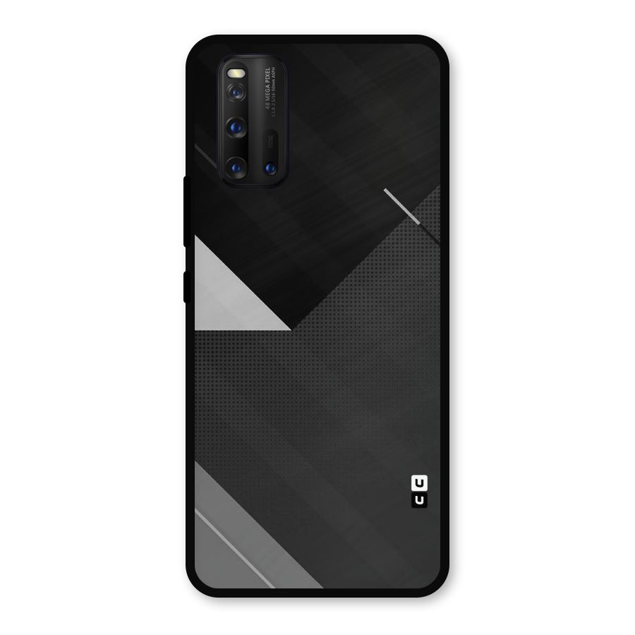 Slant Grey Metal Back Case for iQOO 3