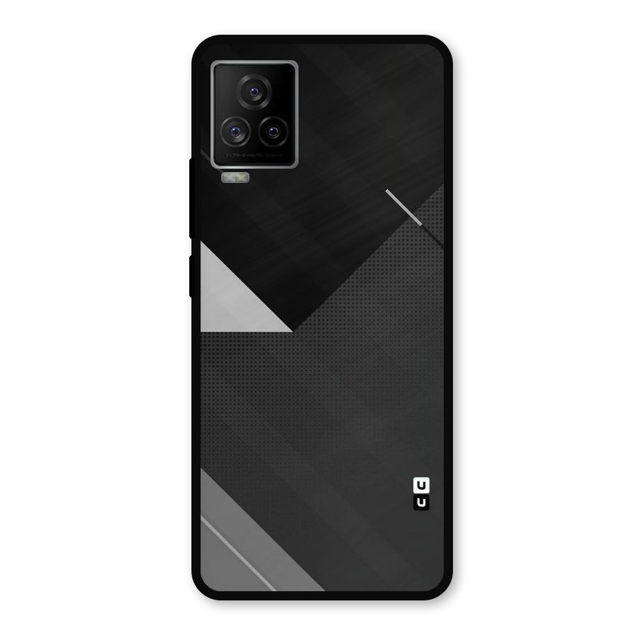 Slant Grey Metal Back Case for iQOO 7 Legend 5G