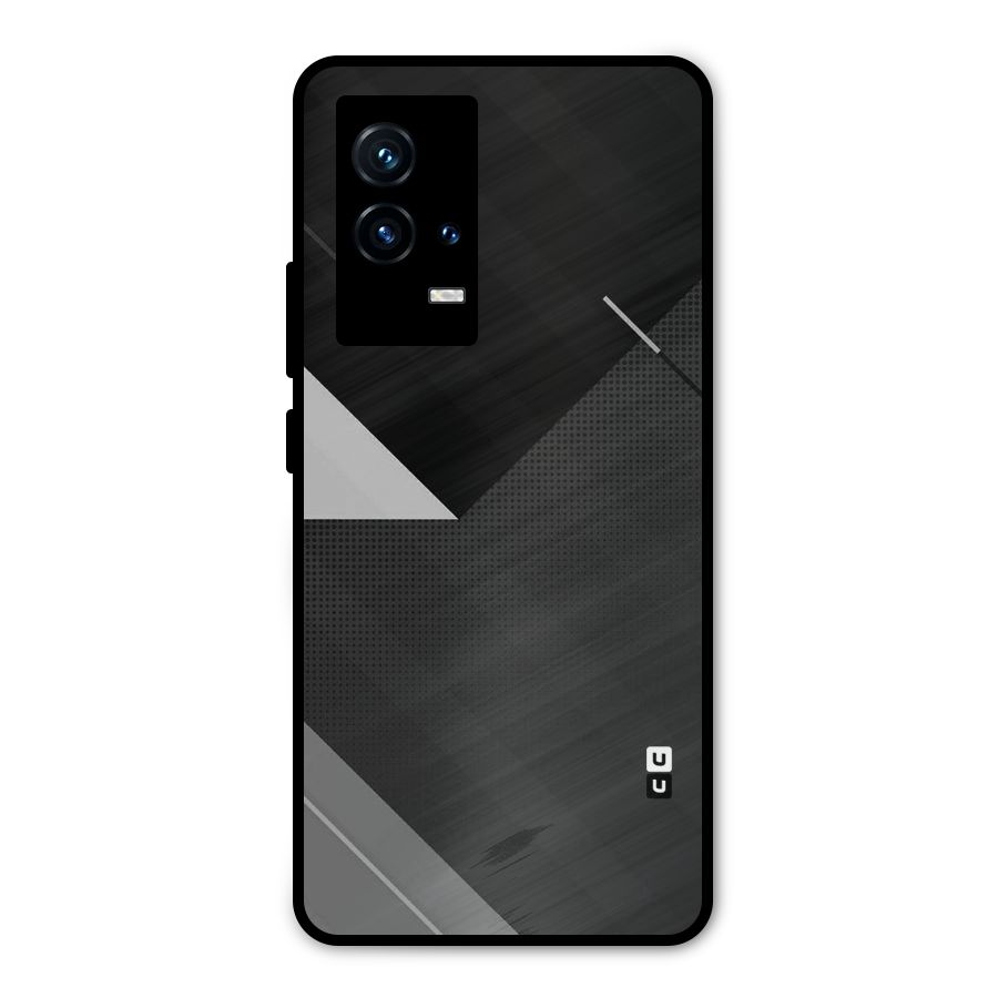 Slant Grey Metal Back Case for iQOO 9 5G