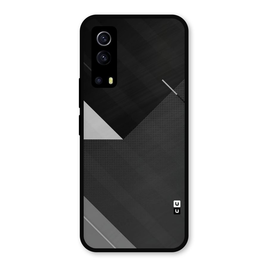 Slant Grey Metal Back Case for iQOO Z3