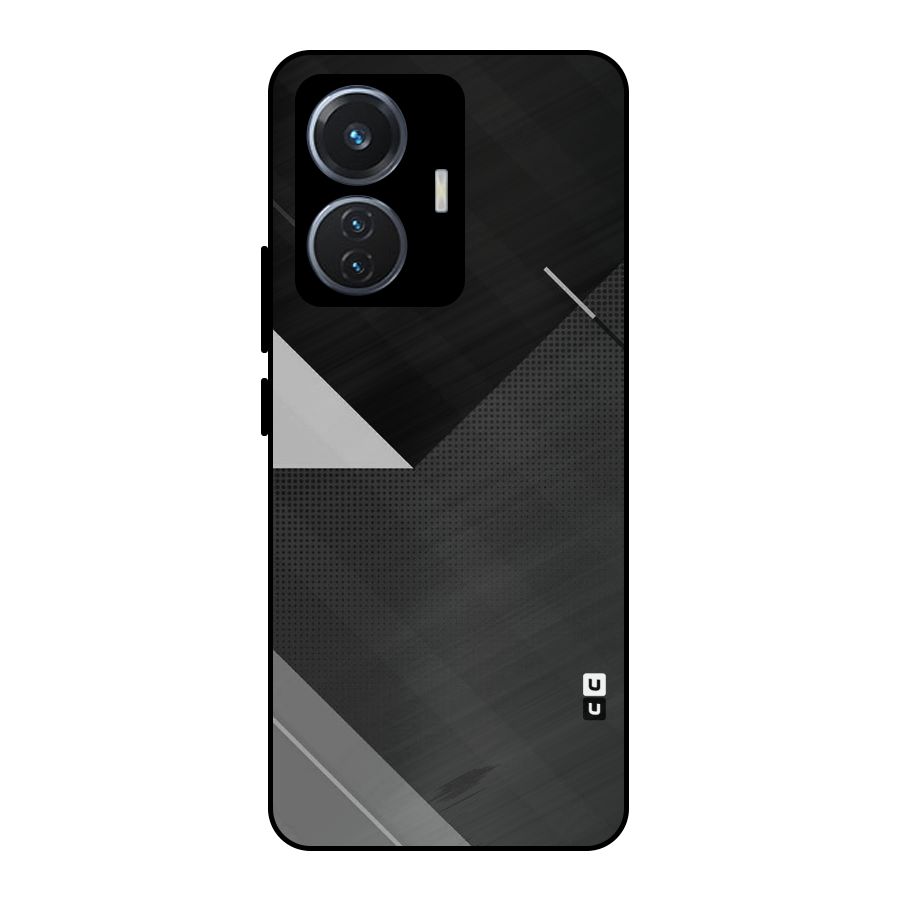 Slant Grey Metal Back Case for iQOO Z6 44W