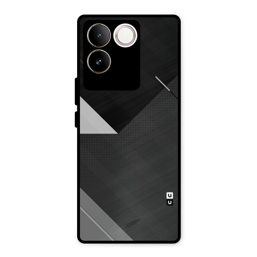 Slant Grey Metal Back Case for iQOO Z7 Pro