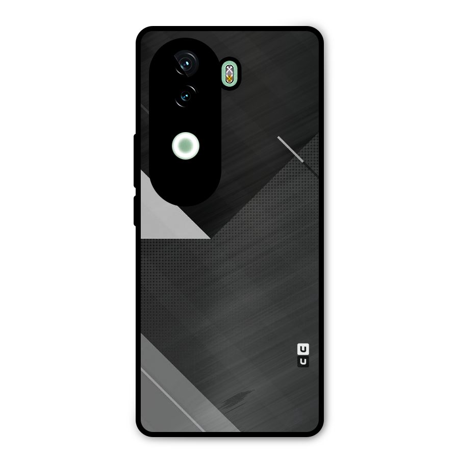 Slant Grey Metal Back Case for iQOO Z9s