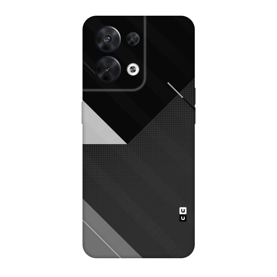 Slant Grey Original Polycarbonate Back Case for Oppo Reno8 5G