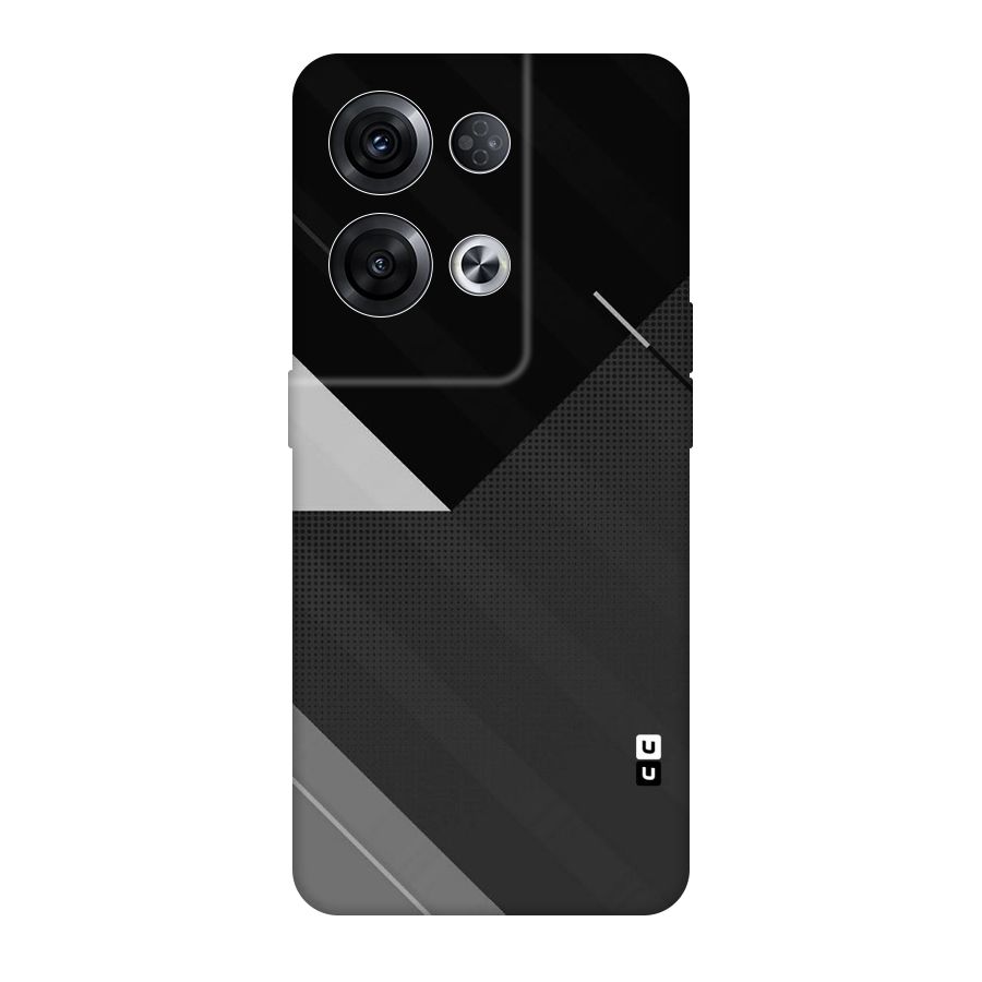 Slant Grey Original Polycarbonate Back Case for Oppo Reno8 Pro 5G
