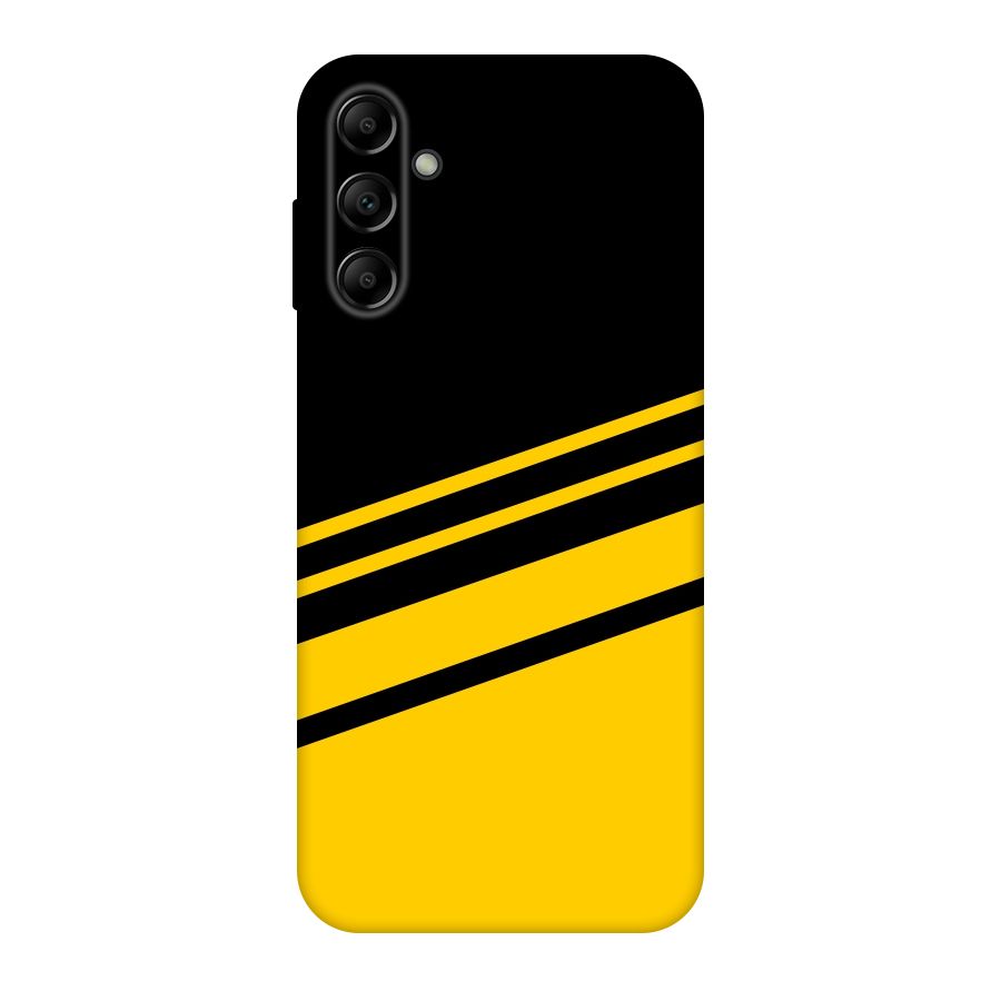 Slant Yellow Stripes Original Polycarbonate Back Case for Galaxy A14 5G