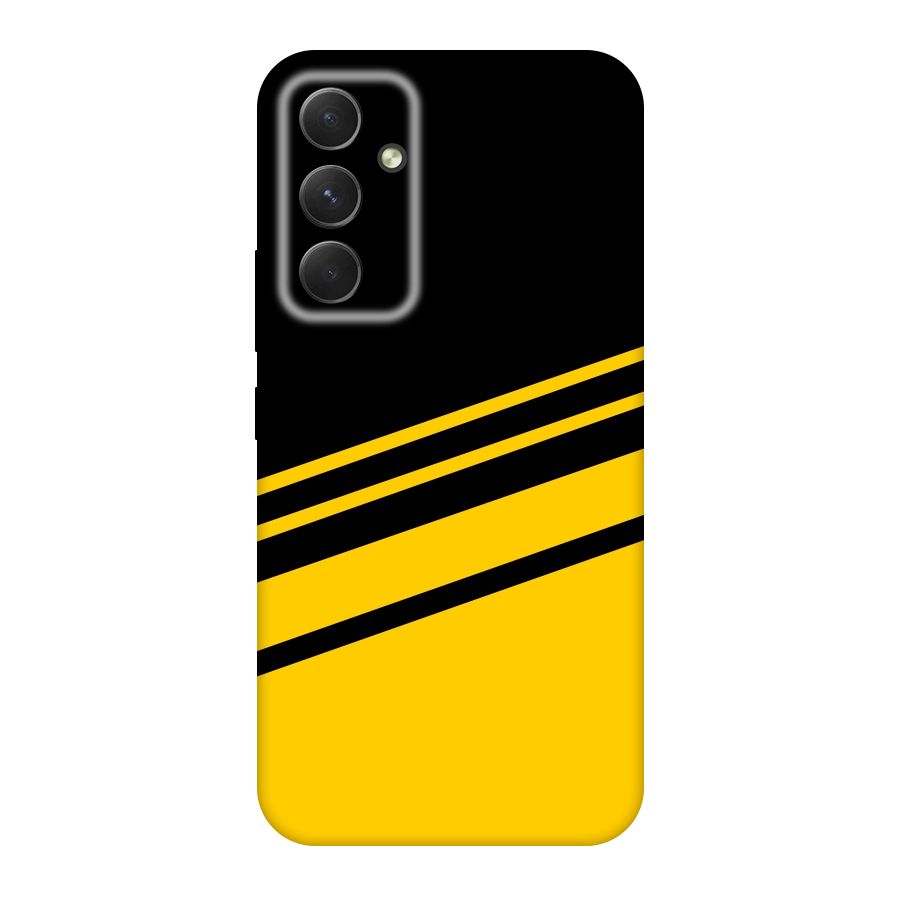Slant Yellow Stripes Original Polycarbonate Back Case for Galaxy A54