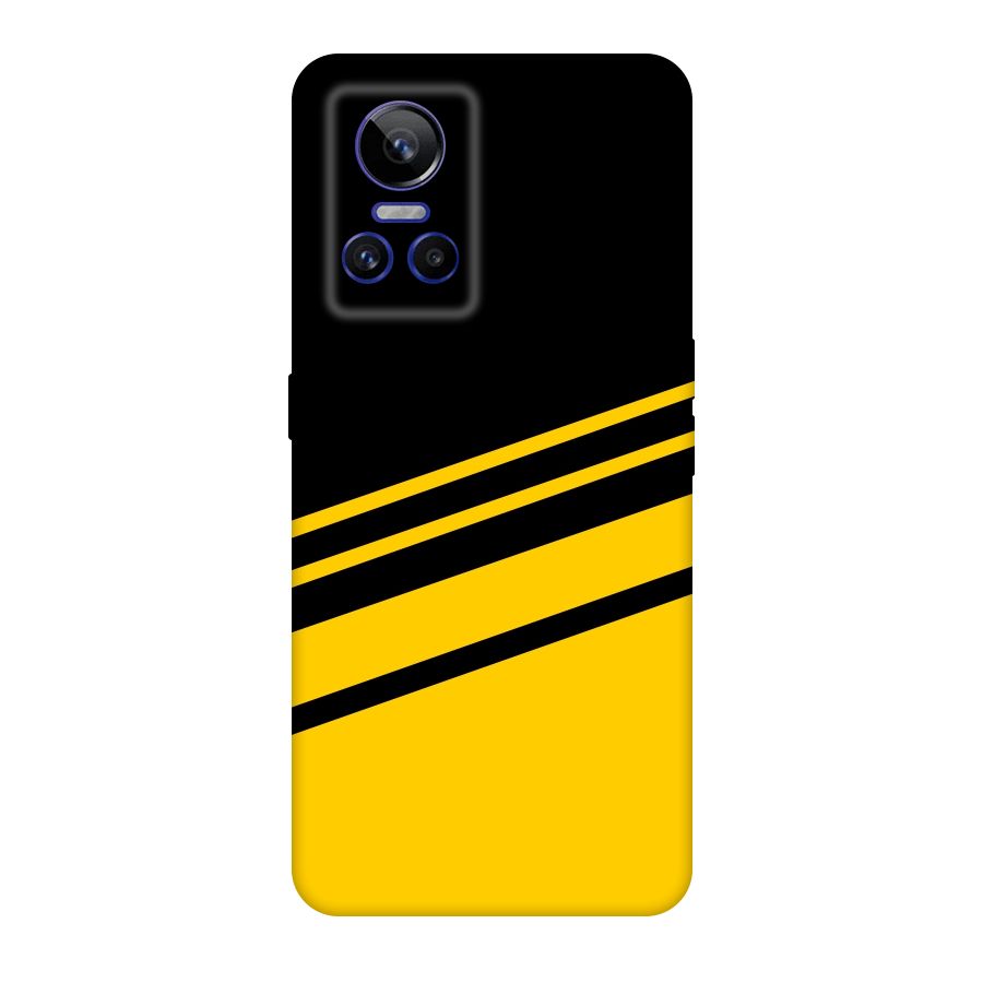 Slant Yellow Stripes Original Polycarbonate Back Case for Realme GT Neo 3