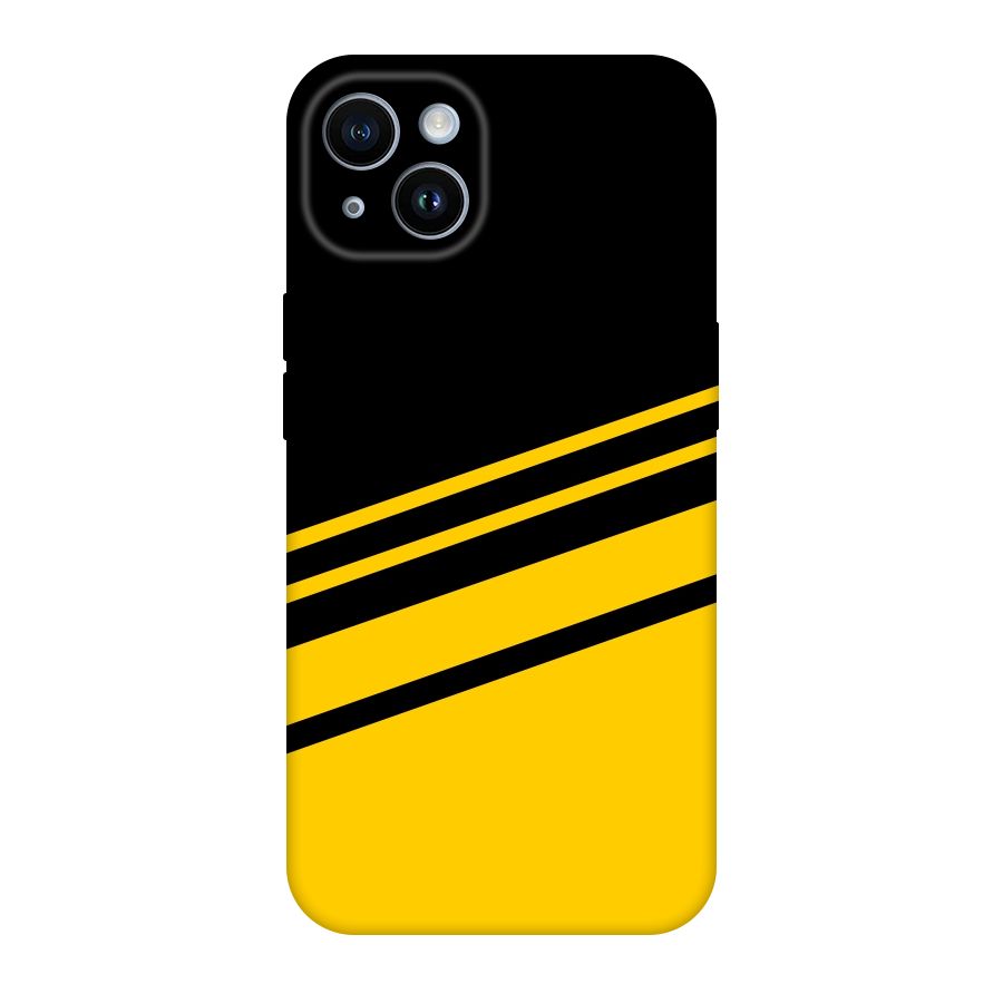 Slant Yellow Stripes Original Polycarbonate Back Case for iPhone 14