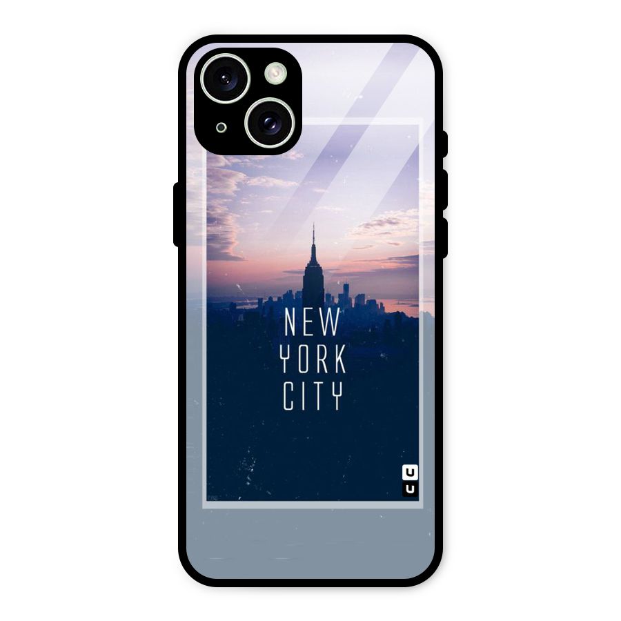 Sleepless City Glass Back Case for iPhone 15 Plus