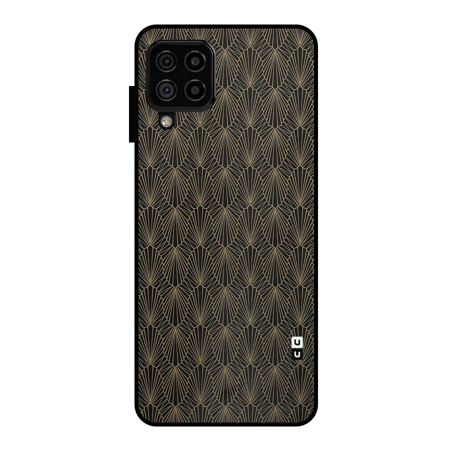 Small Hills Lines Metal Back Case for Galaxy A22 4G
