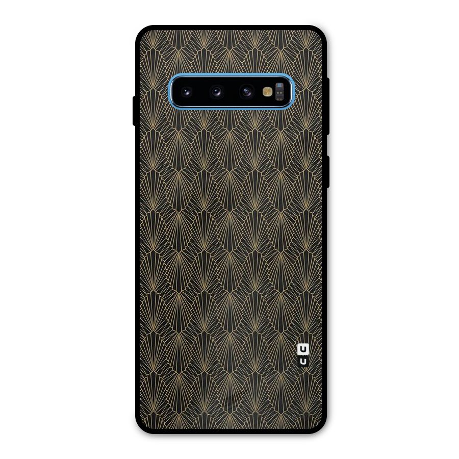 Small Hills Lines Metal Back Case for Galaxy S10