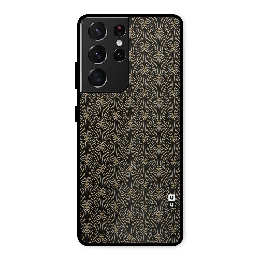 Small Hills Lines Metal Back Case for Galaxy S21 Ultra 5G