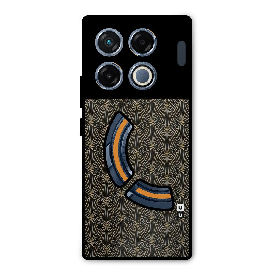 Small Hills Lines Metal Back Case for Infinix GT 20 Pro