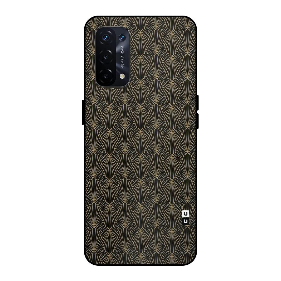 Small Hills Lines Metal Back Case for Oppo A74 5G