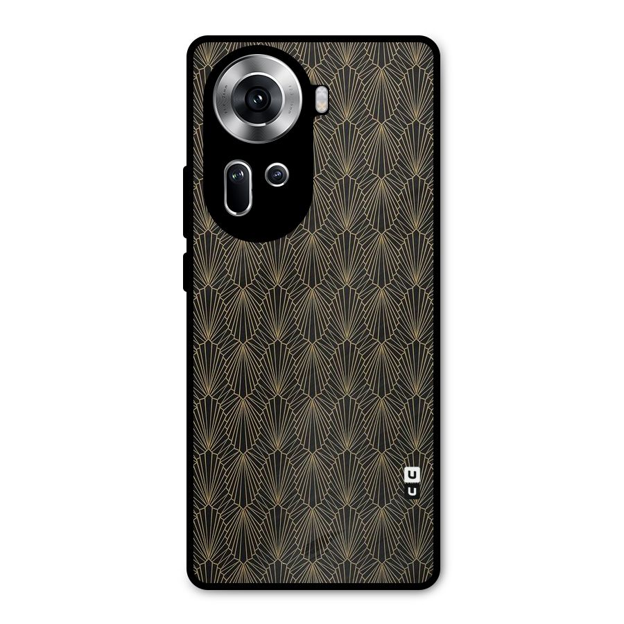 Small Hills Lines Metal Back Case for Oppo Reno11 5G