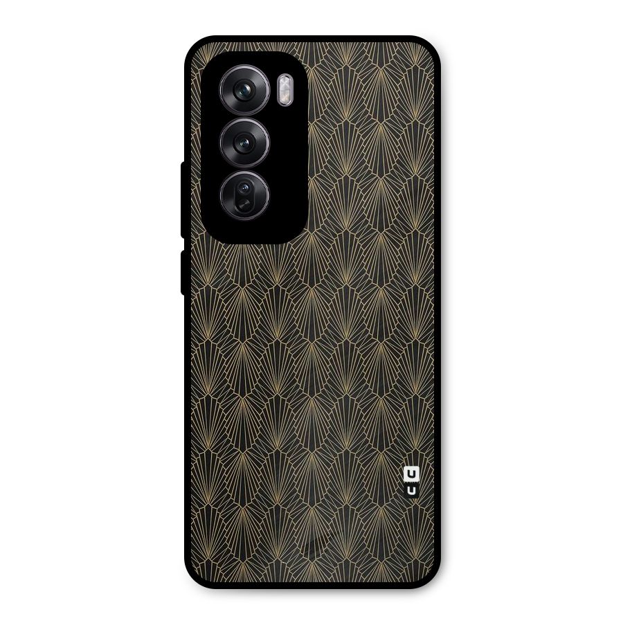 Small Hills Lines Metal Back Case for Oppo Reno12 Pro