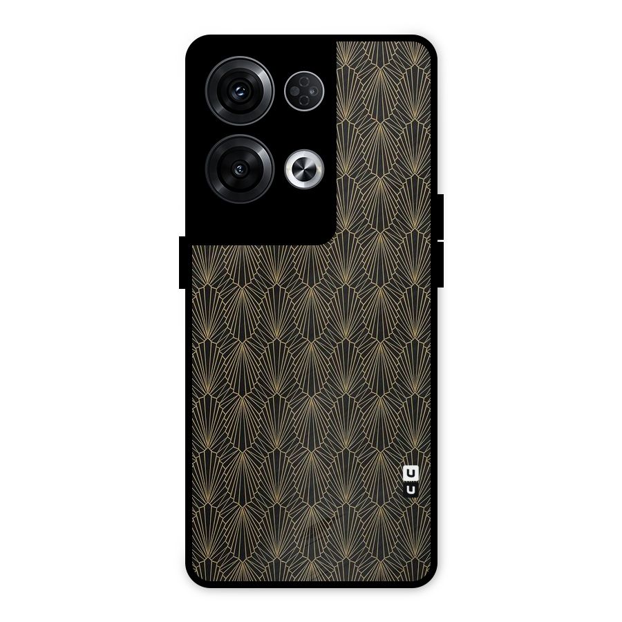 Small Hills Lines Metal Back Case for Oppo Reno8 Pro 5G