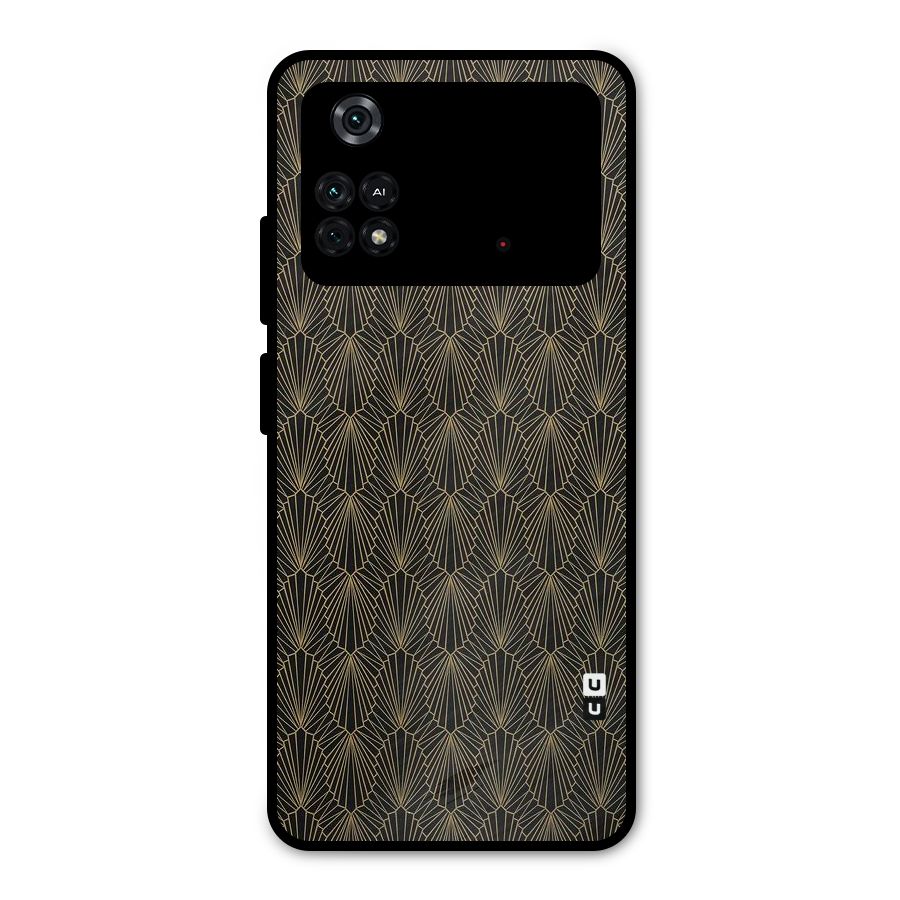 Small Hills Lines Metal Back Case for Poco M4 Pro 4G