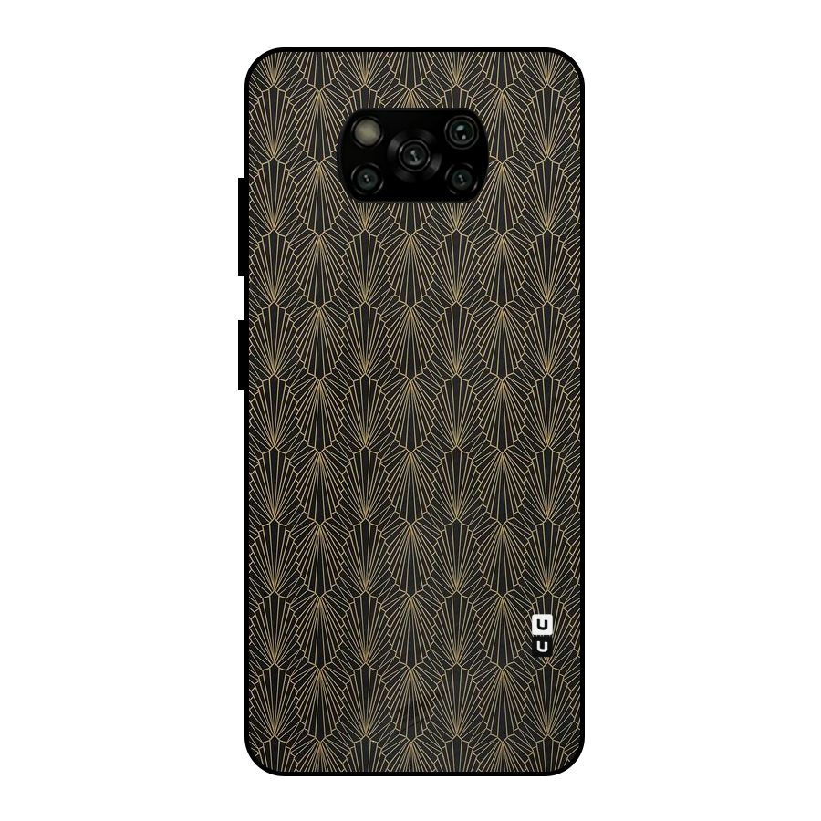 Small Hills Lines Metal Back Case for Poco X3