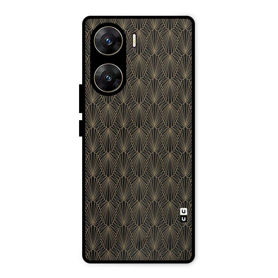 Small Hills Lines Metal Back Case for Vivo V29e