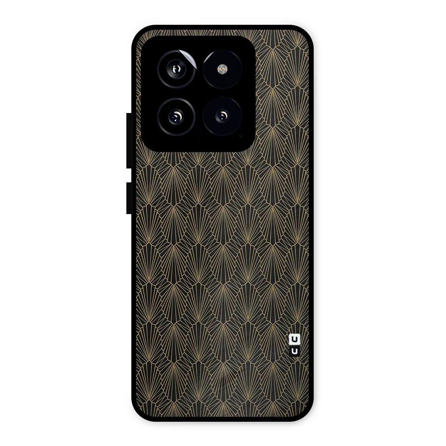Small Hills Lines Metal Back Case for Xiaomi 14