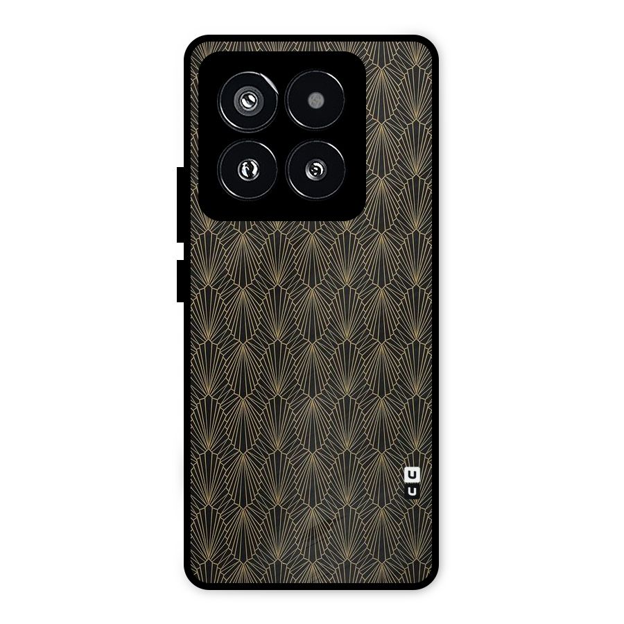 Small Hills Lines Metal Back Case for Xiaomi 14 Pro