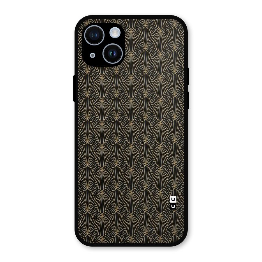 Small Hills Lines Metal Back Case for iPhone 14