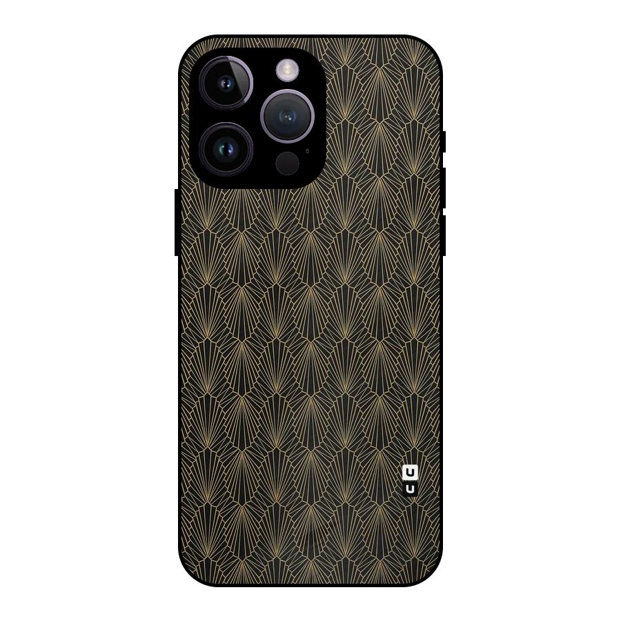 Small Hills Lines Metal Back Case for iPhone 14 Pro Max