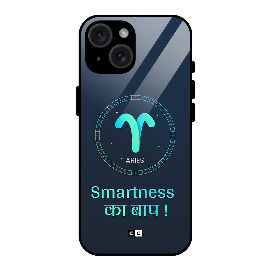 Smart Aries Glass Back Case for iPhone 15
