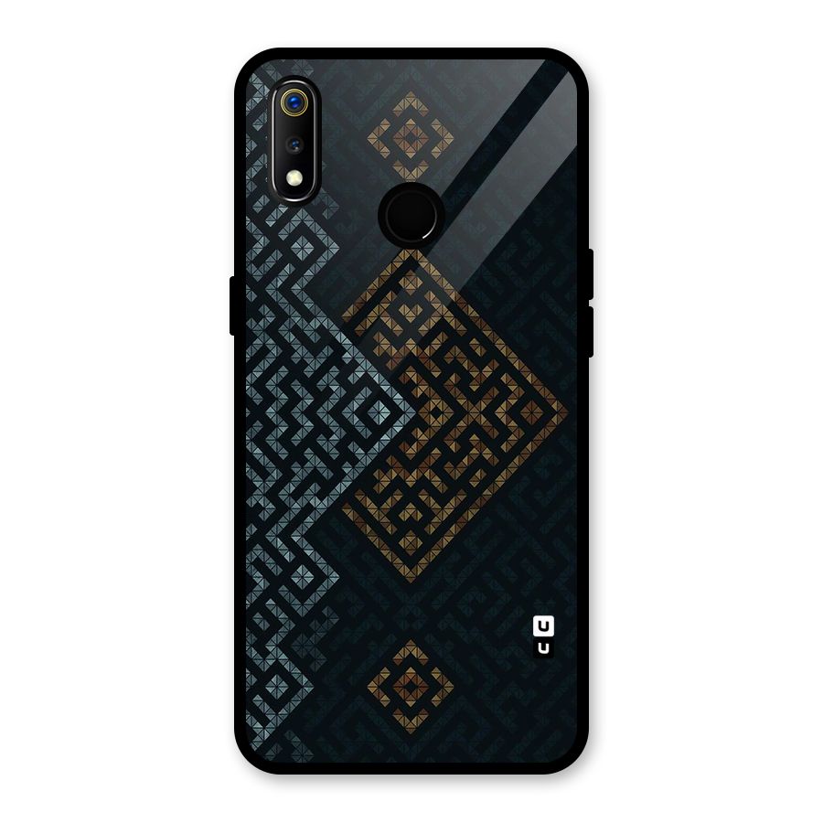 Smart Maze Glass Back Case for Realme 3