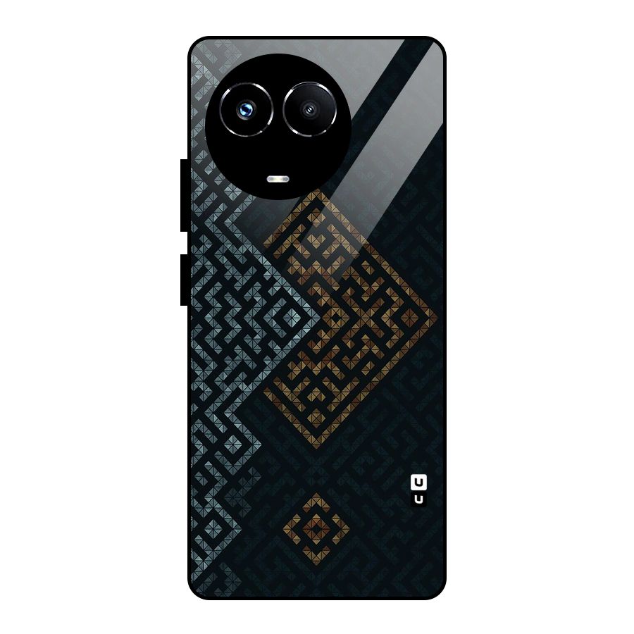 Smart Maze Glass Back Case for Realme Narzo 60X