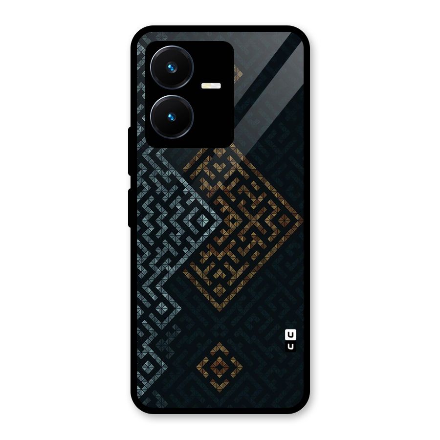 Smart Maze Glass Back Case for Vivo Y22s