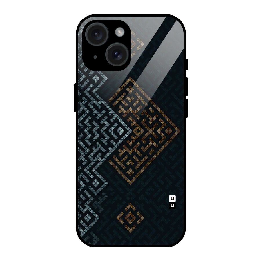 Smart Maze Glass Back Case for iPhone 15