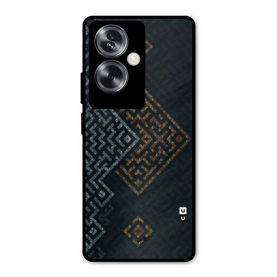 Smart Maze Metal Back Case for Oppo A79 5G