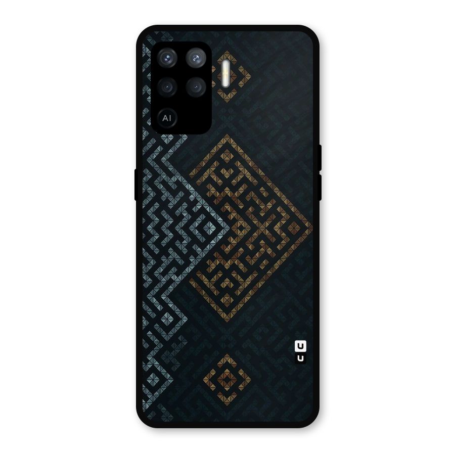 Smart Maze Metal Back Case for Oppo F19 Pro