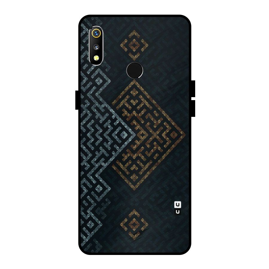 Smart Maze Metal Back Case for Realme 3
