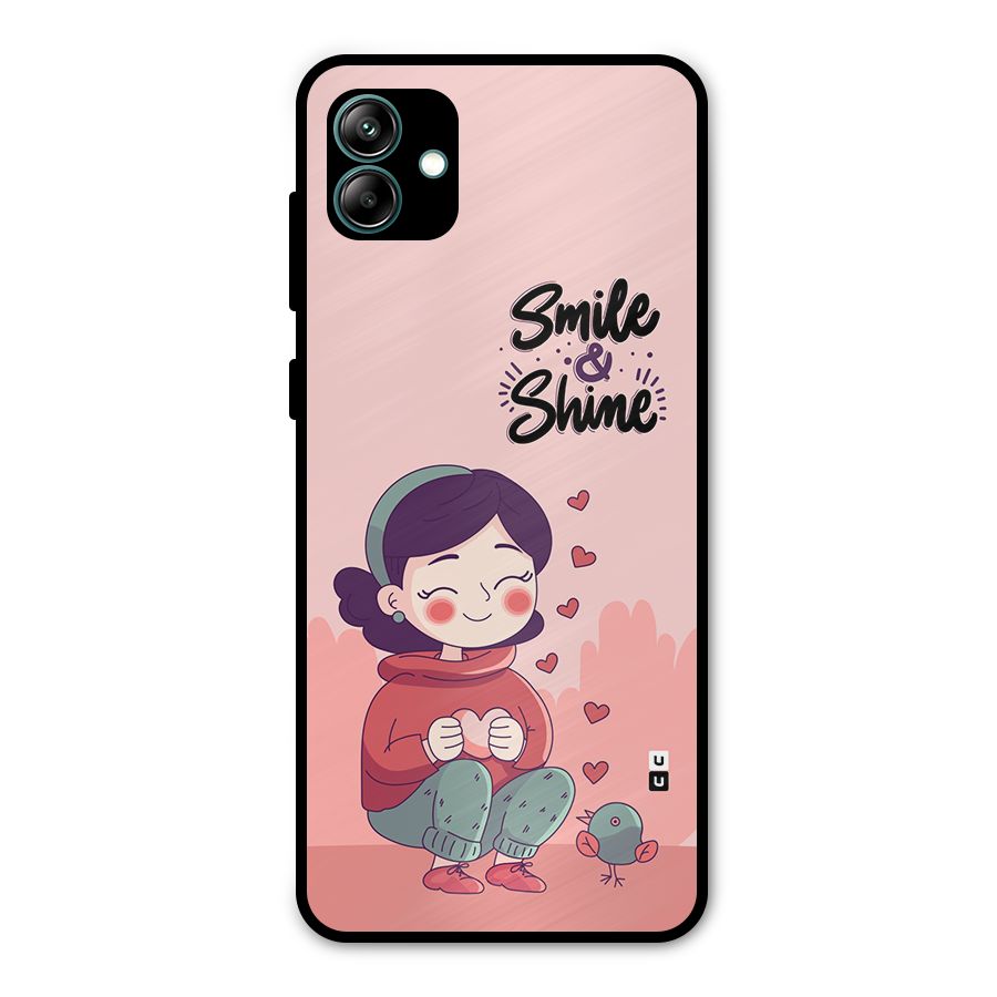 Smile And Shine Metal Back Case for Galaxy A04