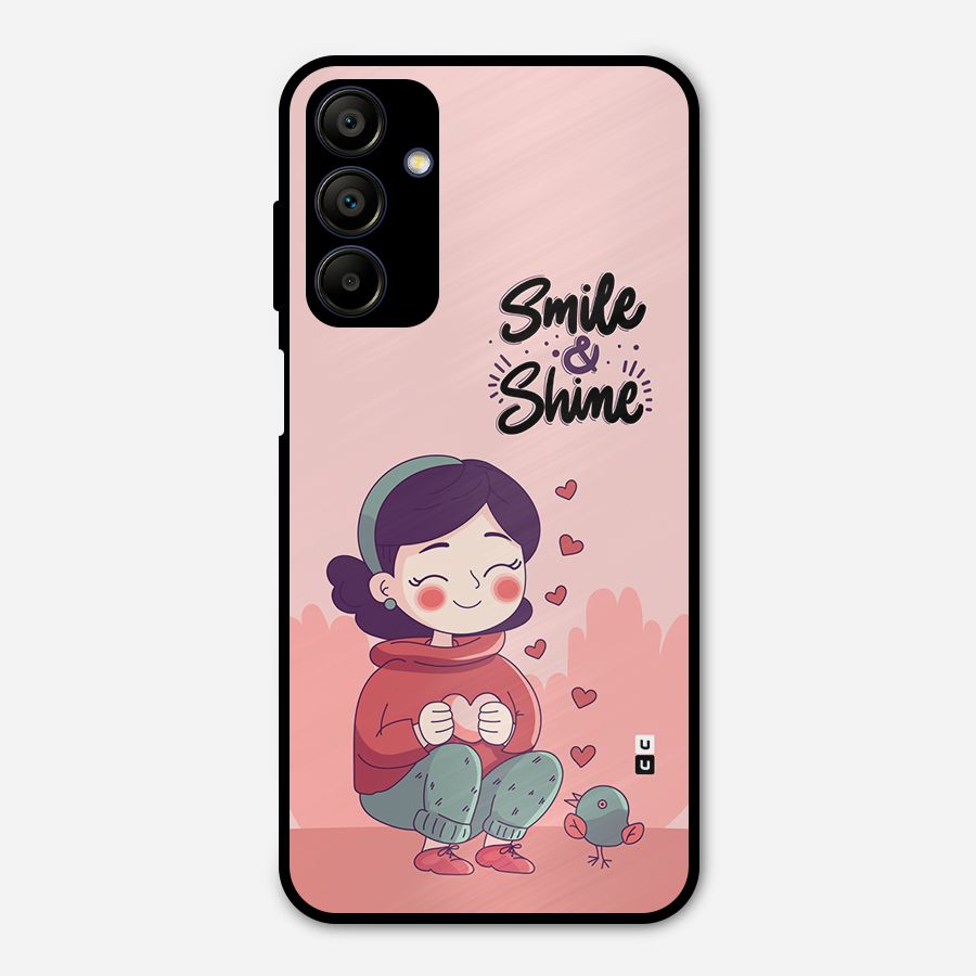 Smile And Shine Metal Back Case for Galaxy A15 5G