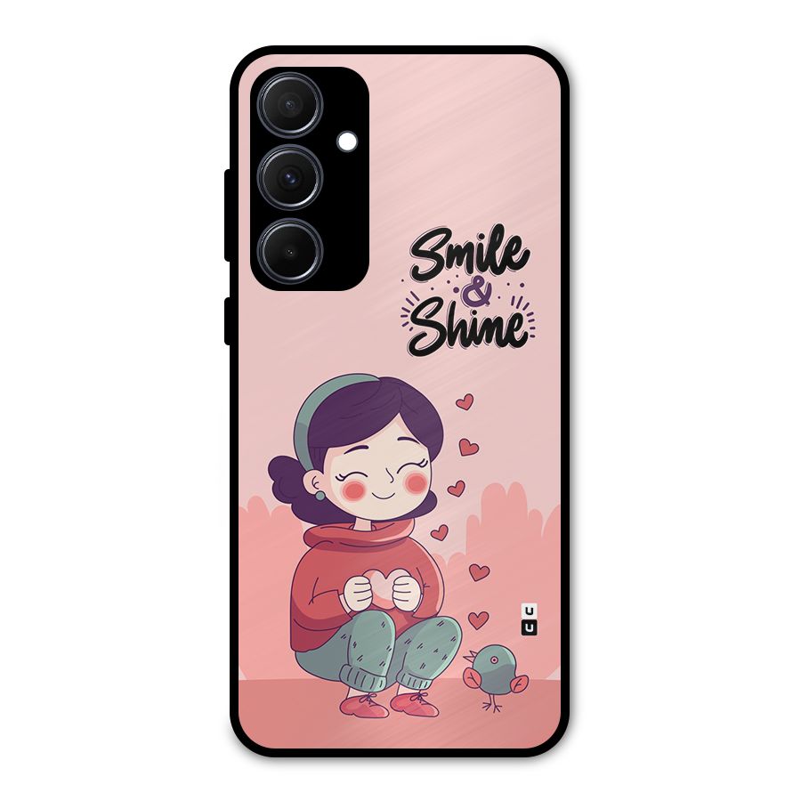 Smile And Shine Metal Back Case for Galaxy A35