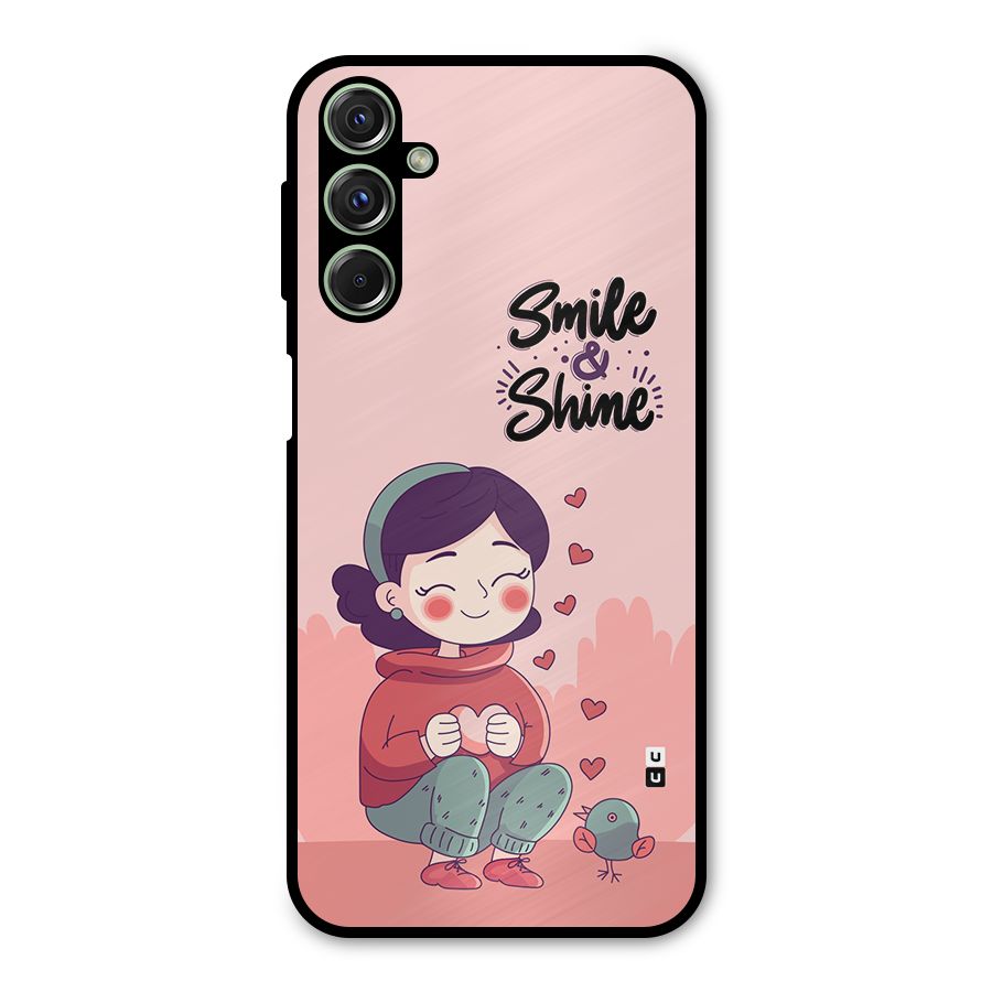 Smile And Shine Metal Back Case for Galaxy M34