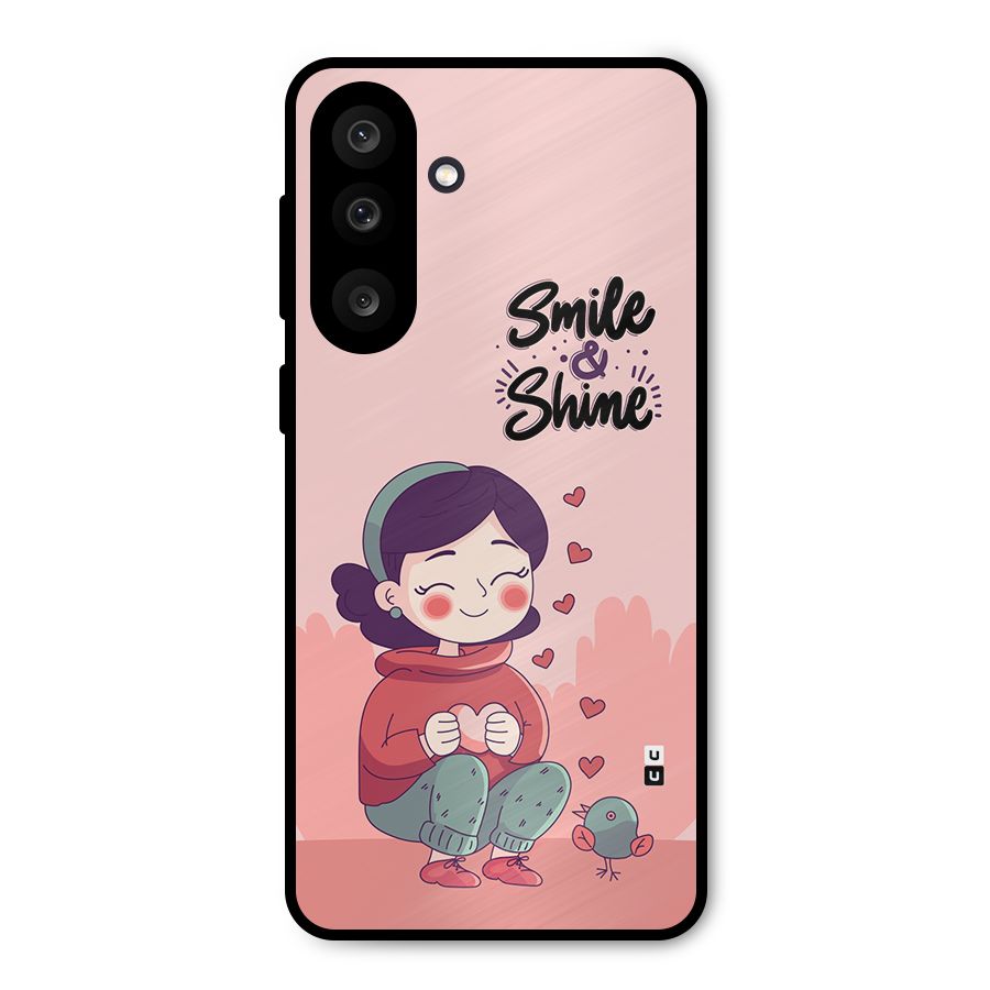 Smile And Shine Metal Back Case for Galaxy M56