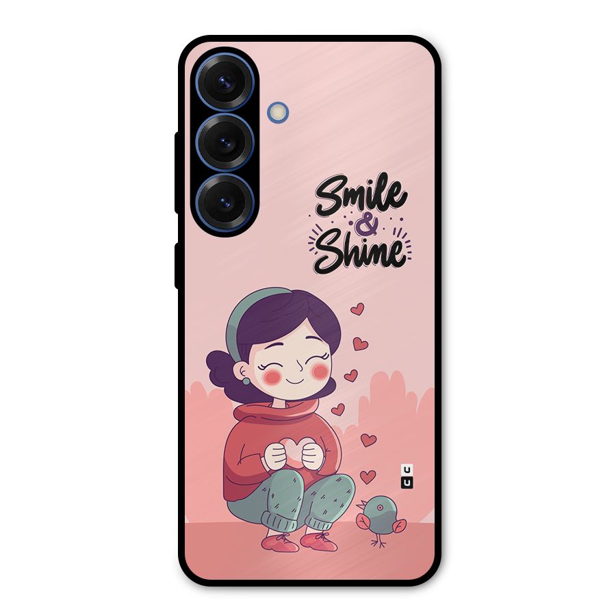 Smile And Shine Metal Back Case for Galaxy S25