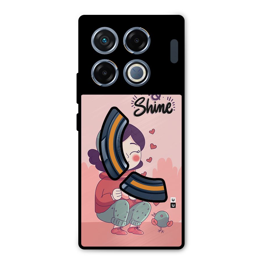 Smile And Shine Metal Back Case for Infinix GT 20 Pro