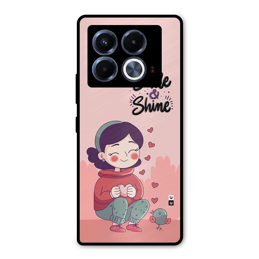 Smile And Shine Metal Back Case for Infinix Note 40 5G