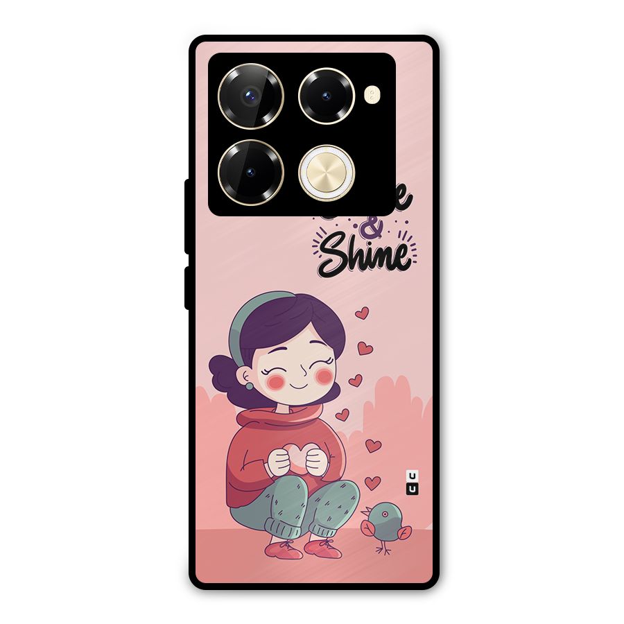 Smile And Shine Metal Back Case for Infinix Note 40 Pro