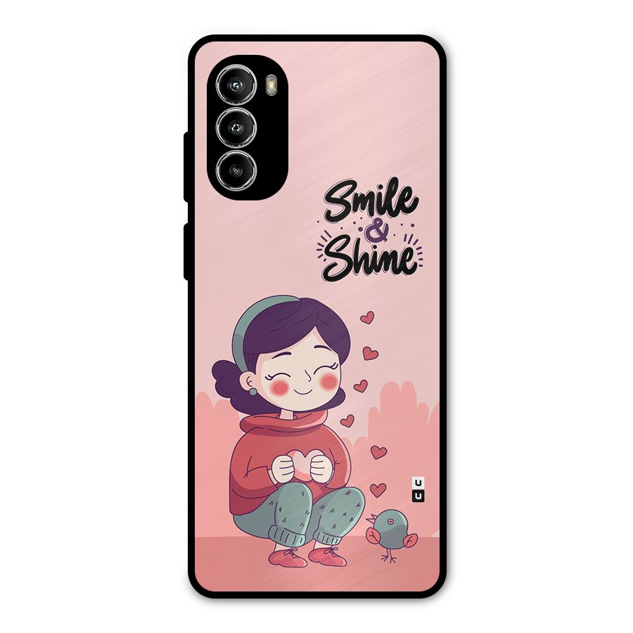 Smile And Shine Metal Back Case for Moto G52