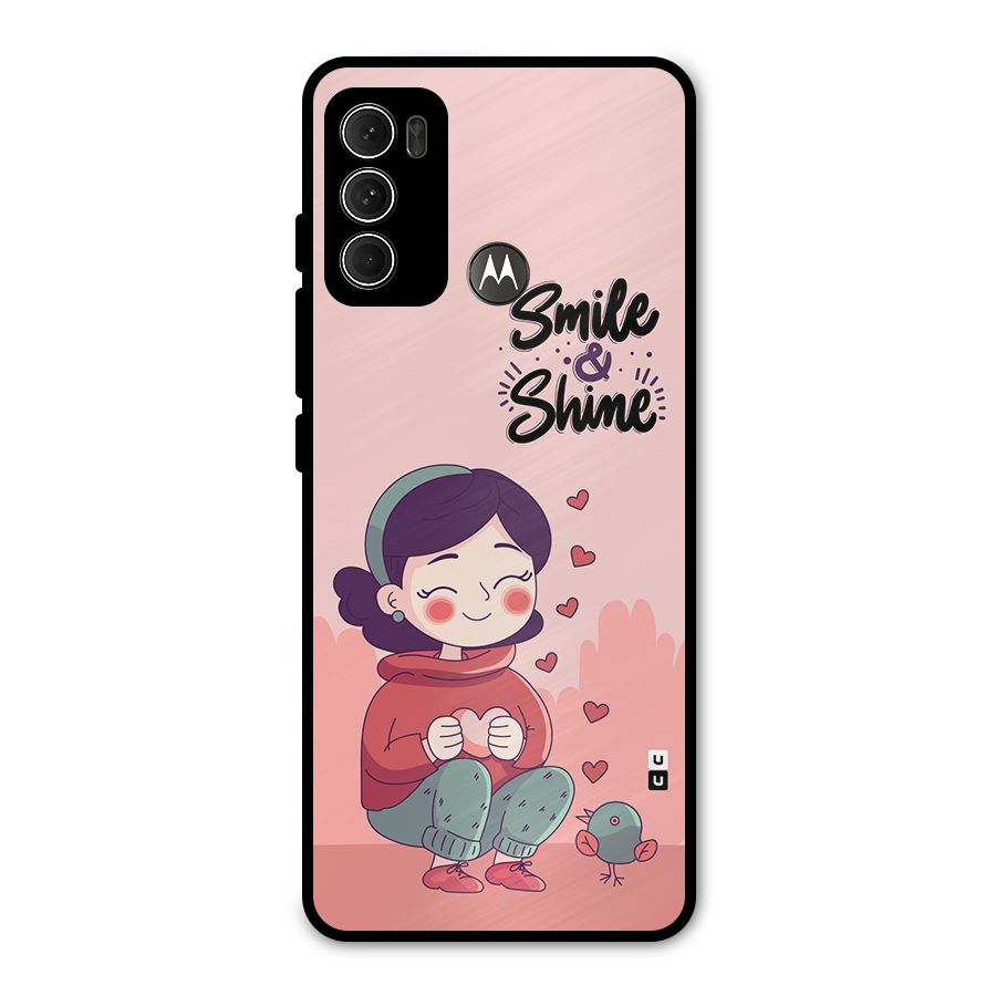 Smile And Shine Metal Back Case for Moto G60